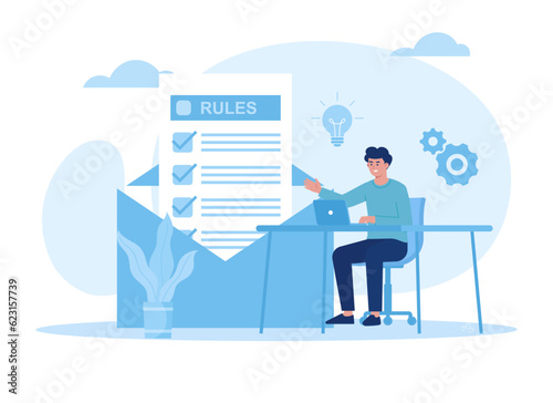 Send data via message concept flat illustration