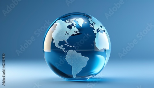 blue glass globe
