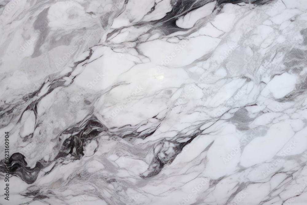 Obraz premium Marble granite white panorama background wall surface black pattern stone texture
