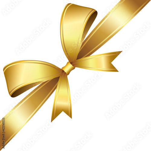 gold corner ribbon