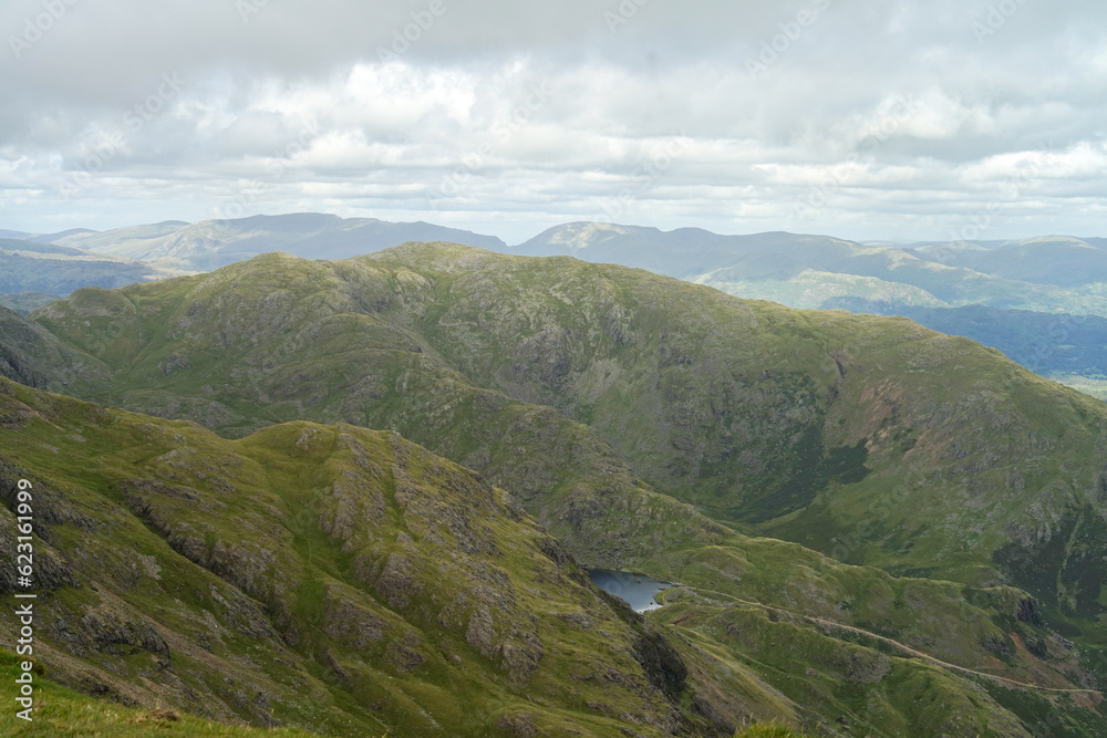 view from the top of old man Coniston, the lake district  