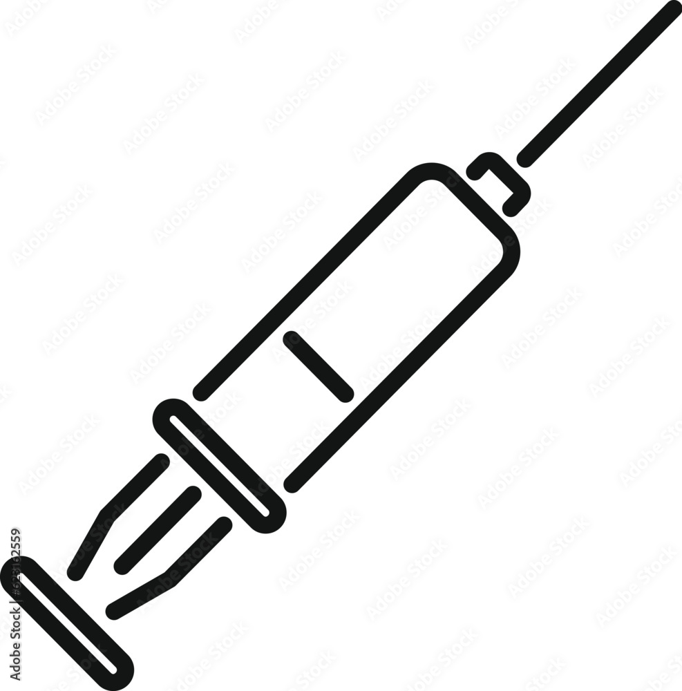 Syringe test icon outline vector. Positive result. Data kit Syringe test icon outline vector. Positive result. Data kit
