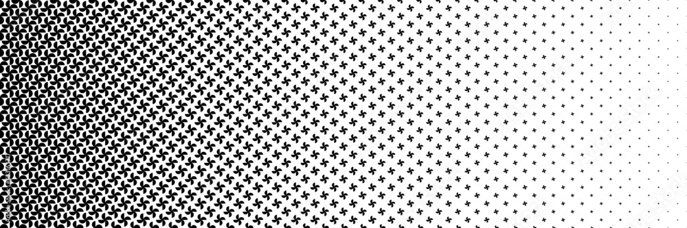 horizontal black halftone of semicircle design for pattern and background. horizontal black halftone of semicircle design for pattern and background.