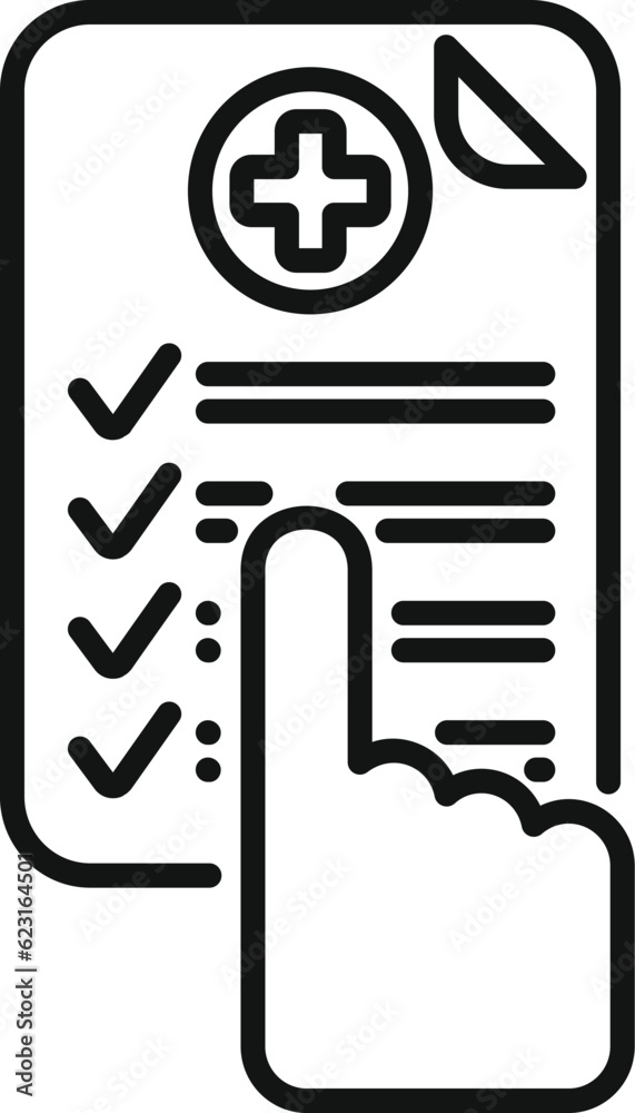 Medical result icon outline vector. Positive test. Digital equipment Medical result icon outline vector. Positive test. Digital equipment