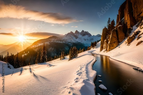 sunrise in the mountains © Asad