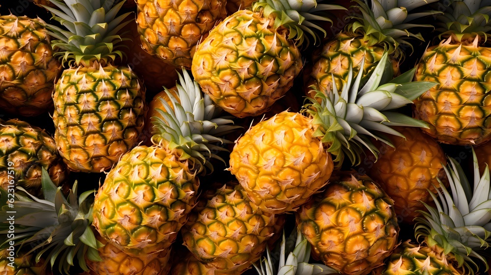 Plusieurs Ananas