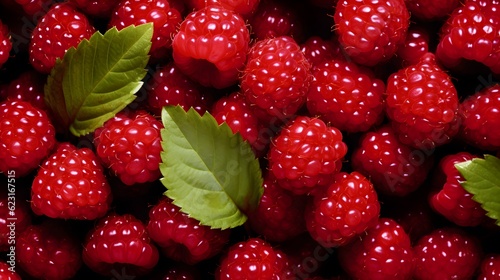 Plusieurs framboises les fruits rouge