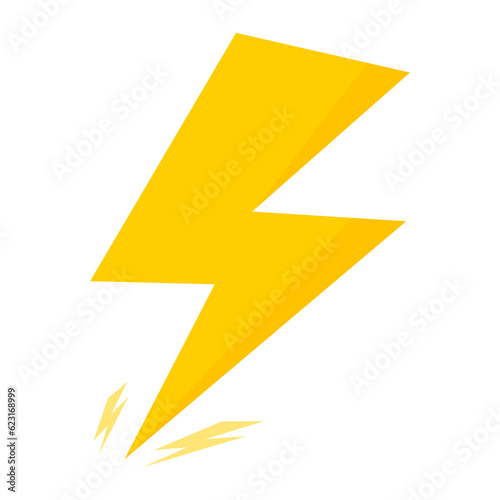 Yellow thunder arrow icon