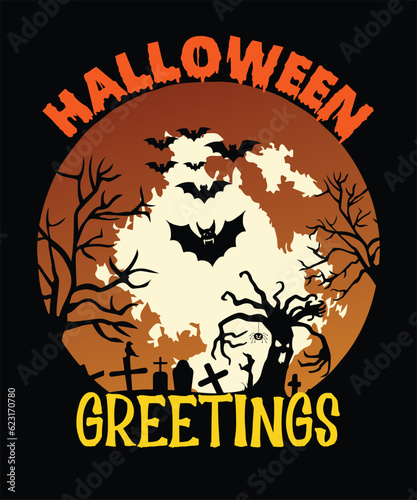 Halloween T-Shirt Design | Halloween Sublimation Digital Design| Halloween Design
