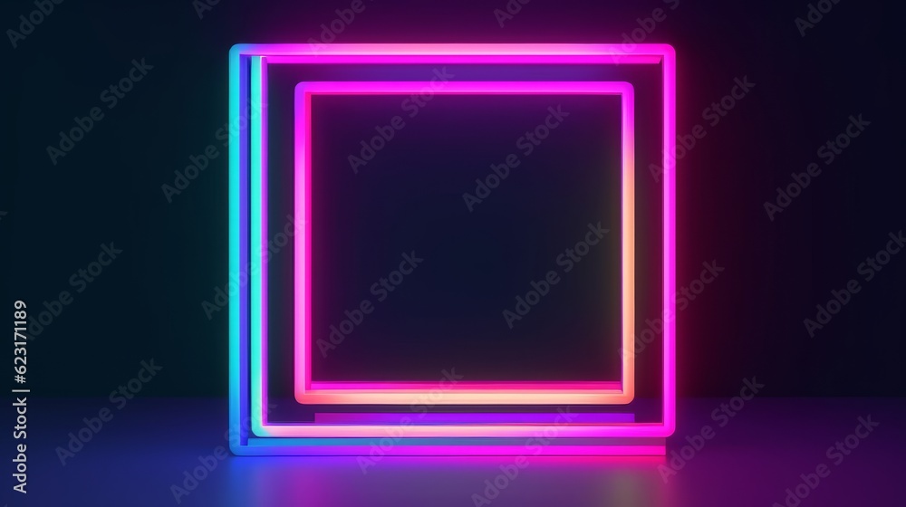 neon graphic abstract technology background,rectangle form shape neon colour light rays,generative ai neon graphic abstract technology background,rectangle form shape neon colour light rays,generative ai
