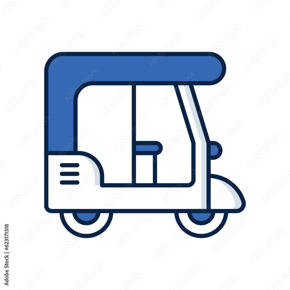Auto Rickshaw icon, Vector Stock illustration.
