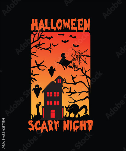 Halloween T-Shirt Design | Halloween Sublimation Digital Design| Halloween Design
