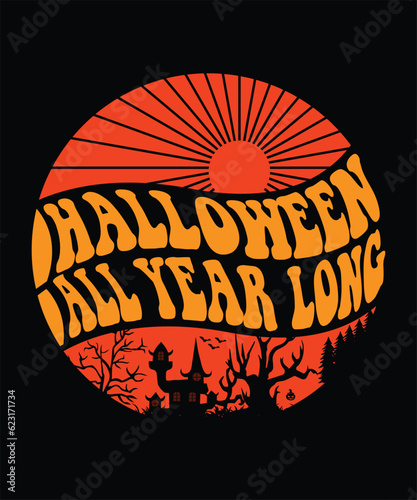 Halloween T-Shirt Design | Halloween Sublimation Digital Design| Halloween Design
