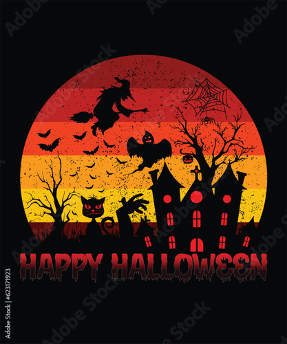 Halloween T-Shirt Design | Halloween Sublimation Digital Design| Halloween Design

