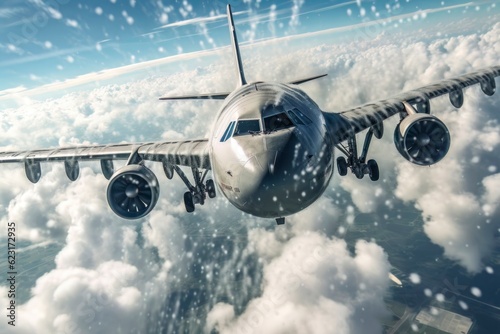 Aircraft Spraying Chemtrails: Atmospheric Phenomenon