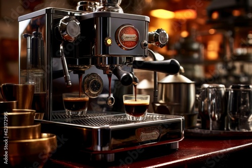 Espresso Machine at a Coffee Bar