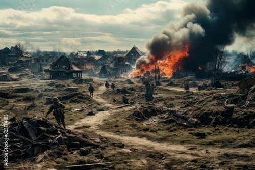 Ravaged Battlefield: Scenes of War and Destruction"