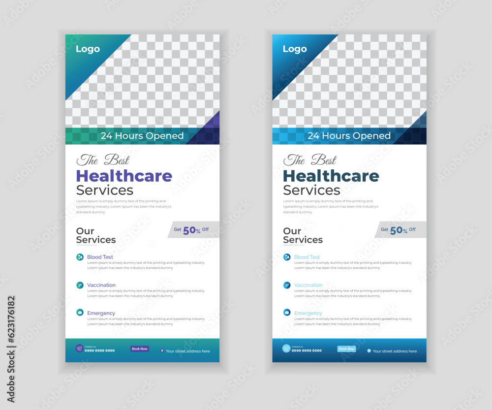Medical Roll-Up Or Dl Flyer Design Template For Your Business Medical Roll-Up Or Dl Flyer Design Template For Your Business