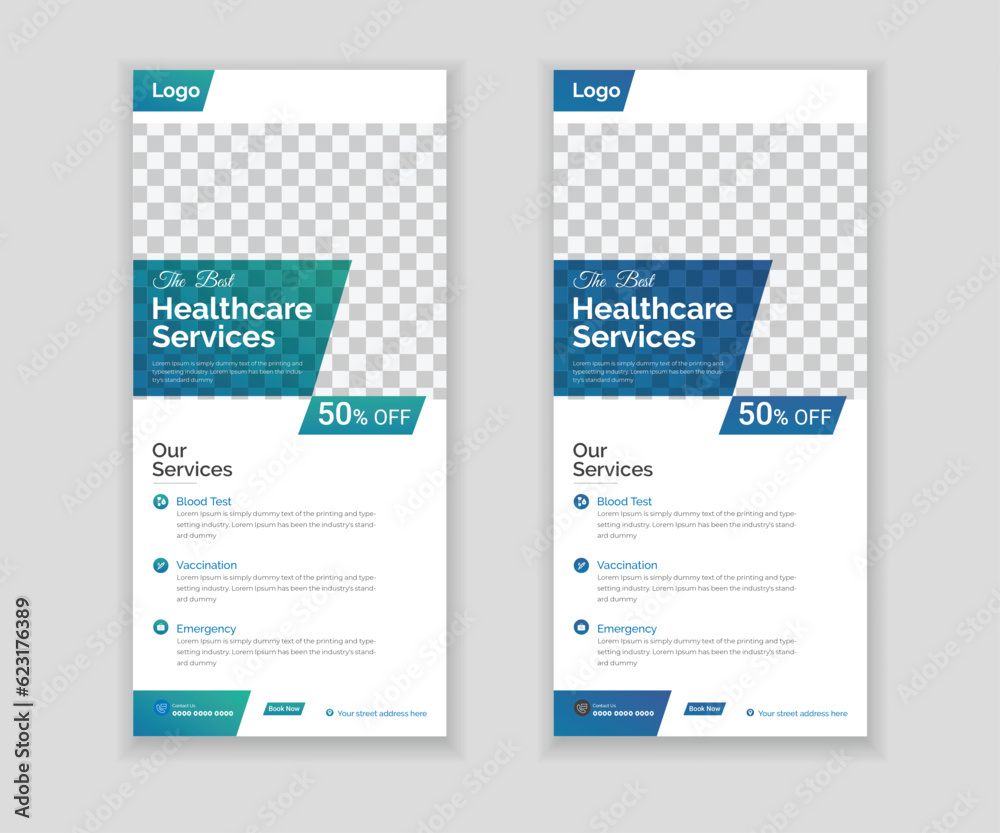 Medical Roll-Up Or Dl Flyer Design Template For Your Business Medical Roll-Up Or Dl Flyer Design Template For Your Business