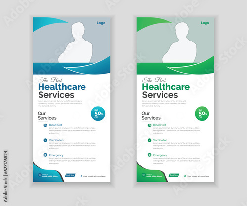 Medical Roll-Up Or Dl Flyer Design Template For Your Business