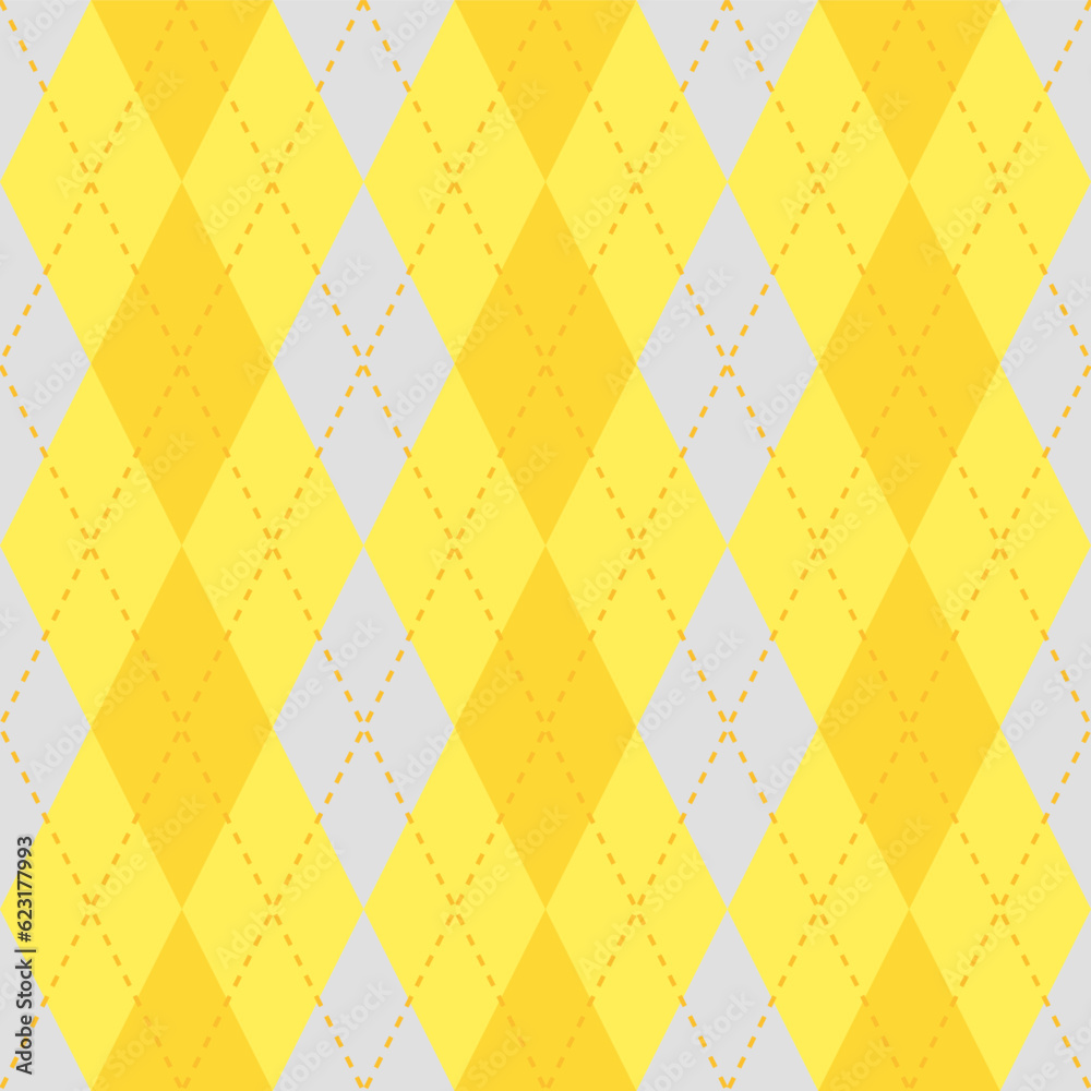 Argyle vector pattern. Argyle pattern. Yellow argyle pattern. Seamless geometric pattern for clothing, wrapping paper, backdrop, background, gift card, sweater. Argyle vector pattern. Argyle pattern. Yellow argyle pattern. Seamless geometric pattern for clothing, wrapping paper, backdrop, background, gift card, sweater.