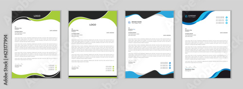 Clean and professional corporate company business letterhead template design with color variation bundle.
Abstract Corporate Business Style Letterhead Design Vector Template. Letterhead design.
