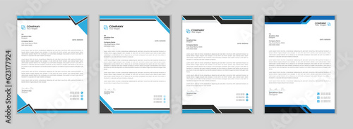Clean and professional corporate company business letterhead template design with color variation bundle.
Abstract Corporate Business Style Letterhead Design Vector Template. Letterhead design.
