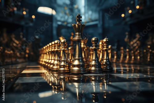 The chess pieces chessboard concept business