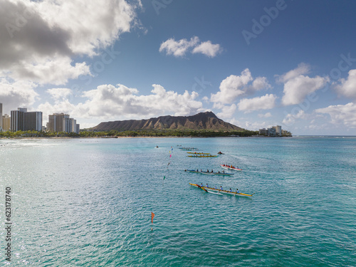 Fototapeta Naklejka Na Ścianę i Meble -  Hawaiian Canoe Races 