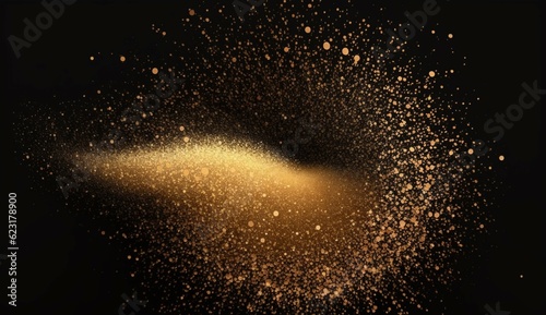 Vector gold sparkles on an isolated transparent backgr.Generative AI