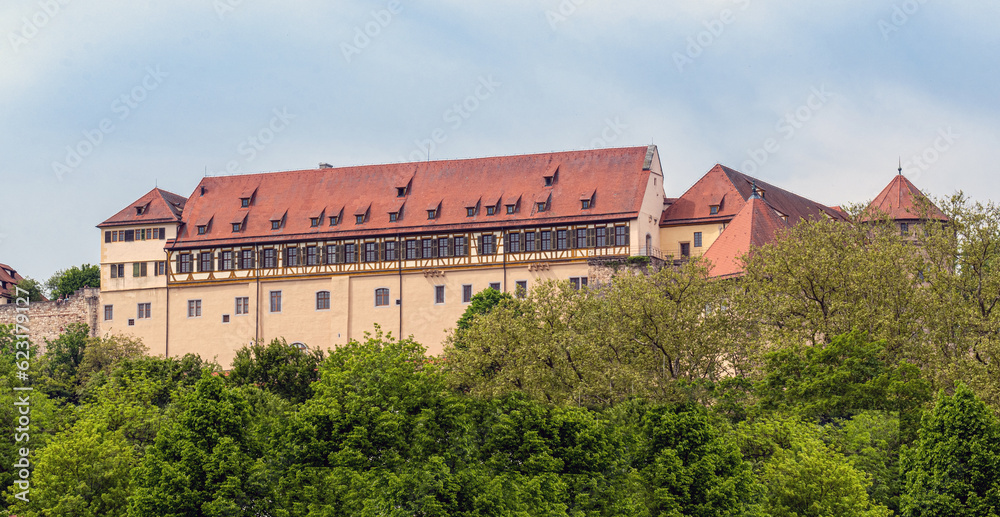 The beautiful Hohentübingen Castle, Tübingen. Baden Wuerttemberg, Germany, Europe