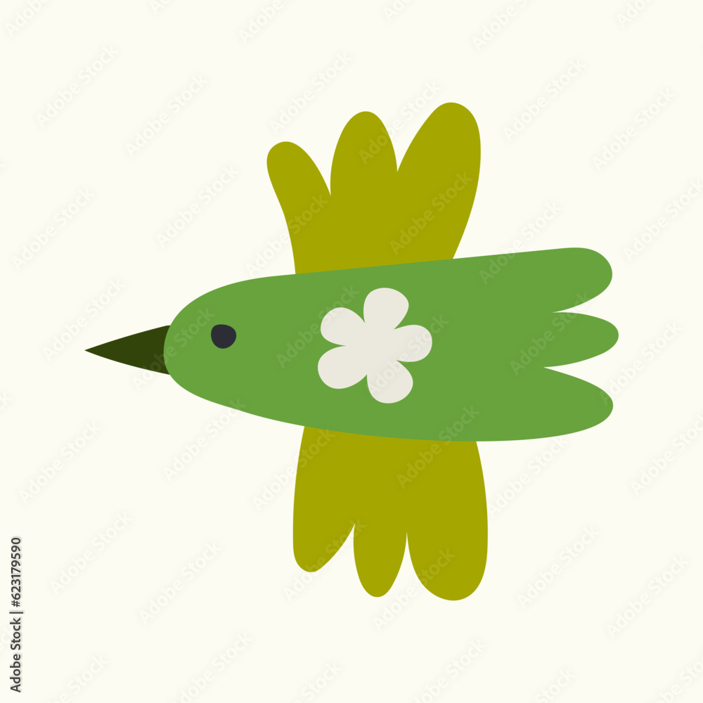 Bird, vector illustration. Decorative abstract art on isolated background. Bird, vector illustration. Decorative abstract art on isolated background.
