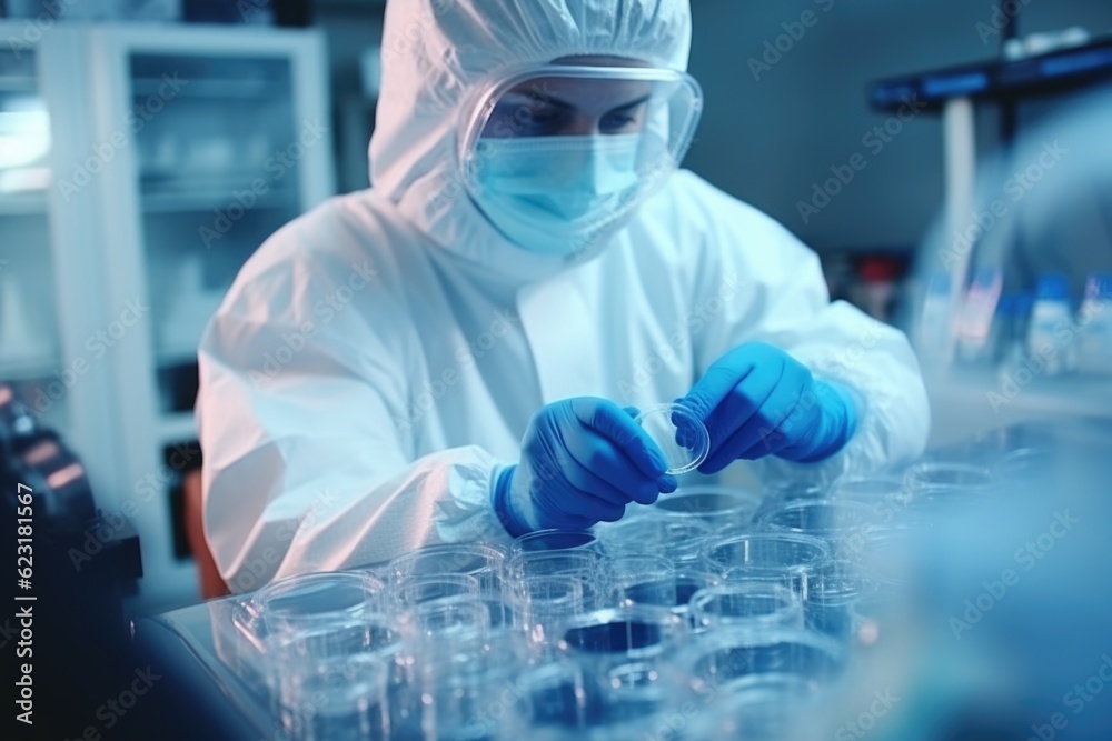 Scientists Conducting Research in High-Security Laboratory Generative AI Scientists Conducting Research in High-Security Laboratory Generative AI