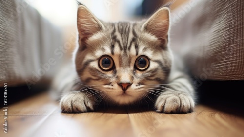 Fluffy Adorable Cat with Cute Features Generative AI © Ecleposs