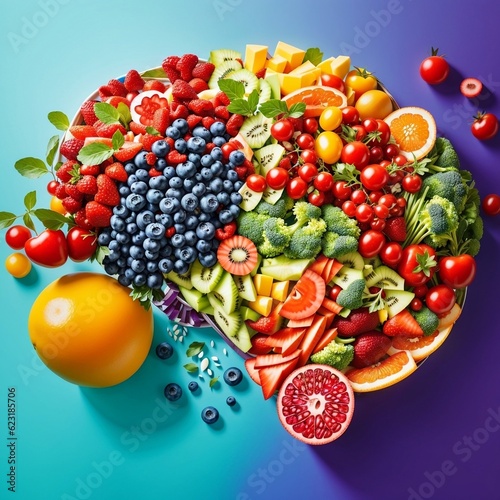 an image that emphasizes the benefits of a balanced diet for brain health