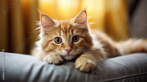 Portrait of a Cute Adorable Kitten generative AI © Ecleposs