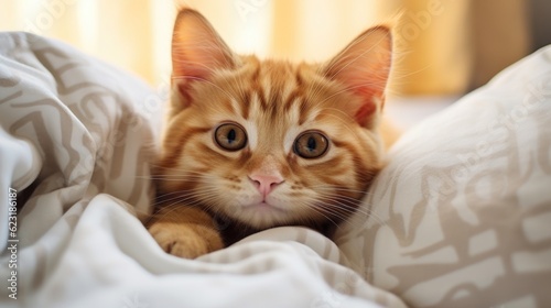 Portrait of a Cute Adorable Kitten generative AI