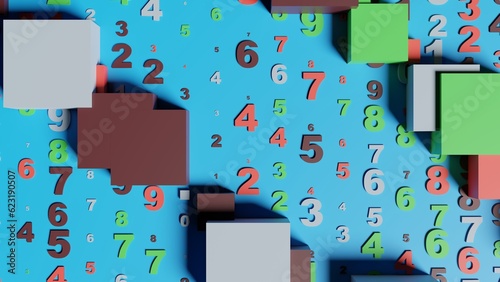 Mathematics and statistics background. 3d illustration.