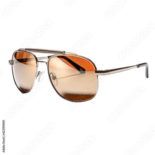 Browline aviator sunglasses isolated on transparent background. Generative AI