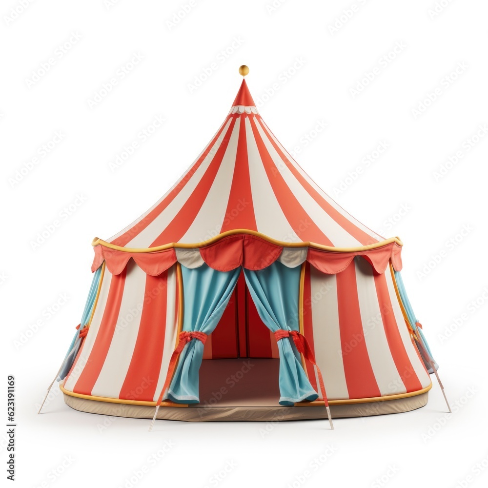 3D Cartoon Tent Isolated on White Background with Clipping Path, Full Depth of Field, and Focus Stacking Generative AI 3D Cartoon Tent Isolated on White Background with Clipping Path, Full Depth of Field, and Focus Stacking Generative AI