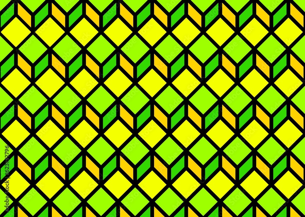 Fototapeta premium colored cube seamless pattern background and texture wallpaper design backdrop with green colors