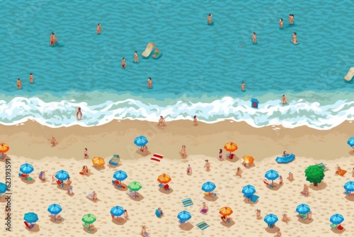  Sandy Serenity: Beach-Inspired Generative AI Pixel Pattern