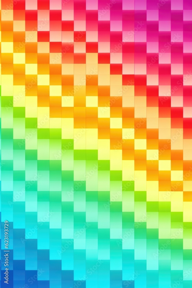 Fototapeta premium Mosaic Marvel: Mesmerizing Generative AI Pixel Pattern Unveiled