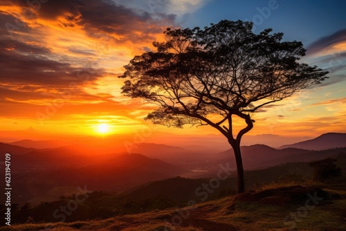 Golden Horizons  Sunset in the Natural Beauty of Colombia  LATAM Generative AI