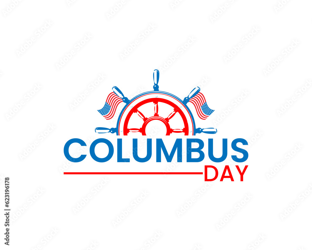 Columbus day on red background.Vintage old Columbus day background vectors with silhouette ship and maps of America.Happy Columbus Day