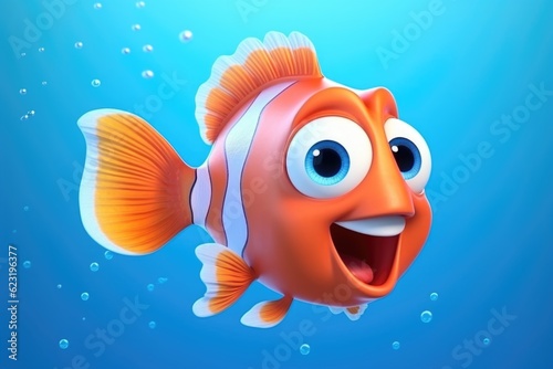 Playful Aquatics: 3D Cartoon Fish Generative AI
