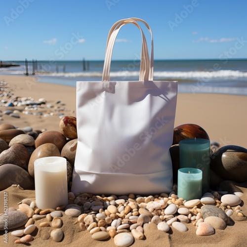 Customizable white hand bag...