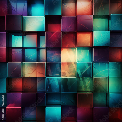 Abstract tilles pattern with generative AI technology