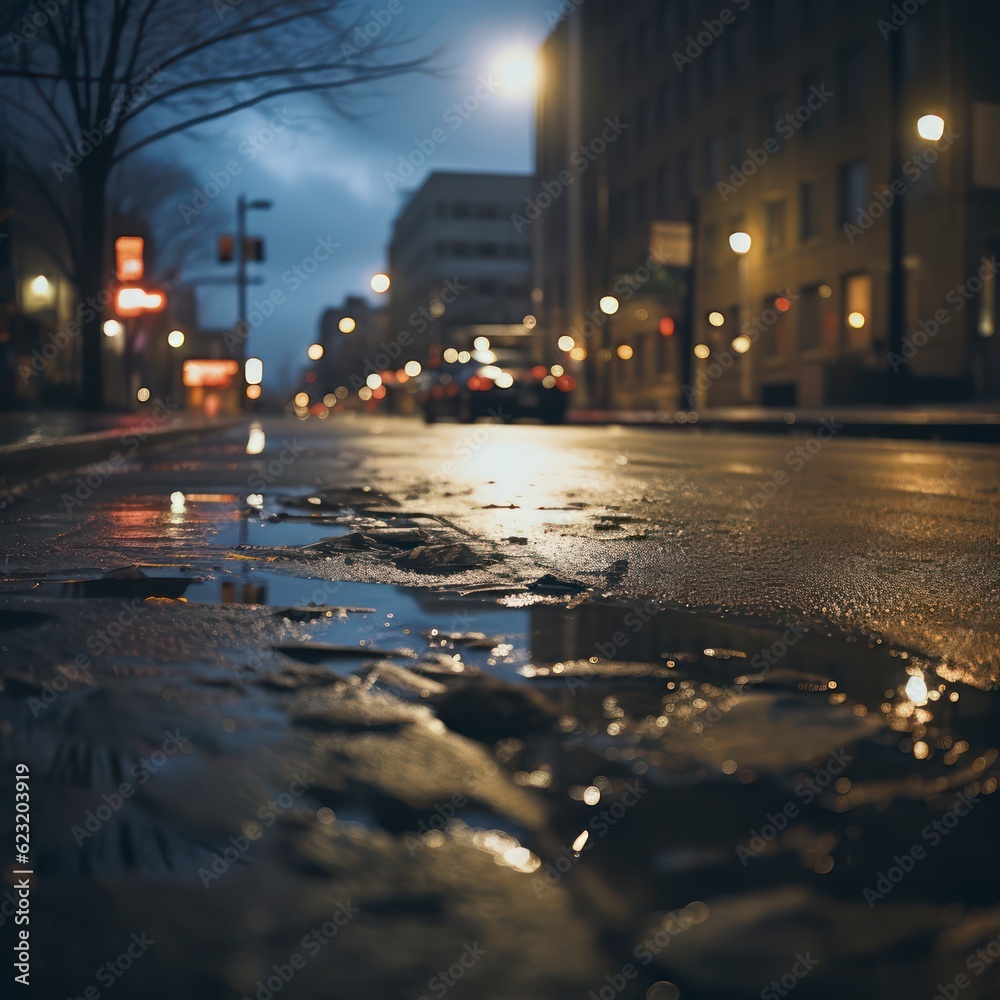 depression in the dark autumn street depression in the dark autumn street