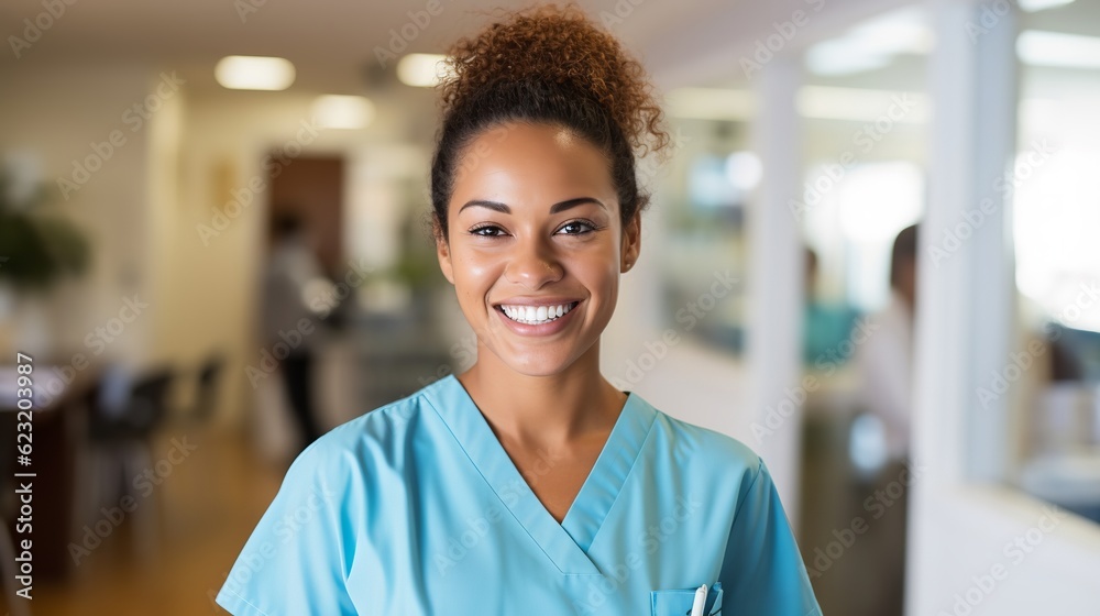 Portrait of a female nurse smiling